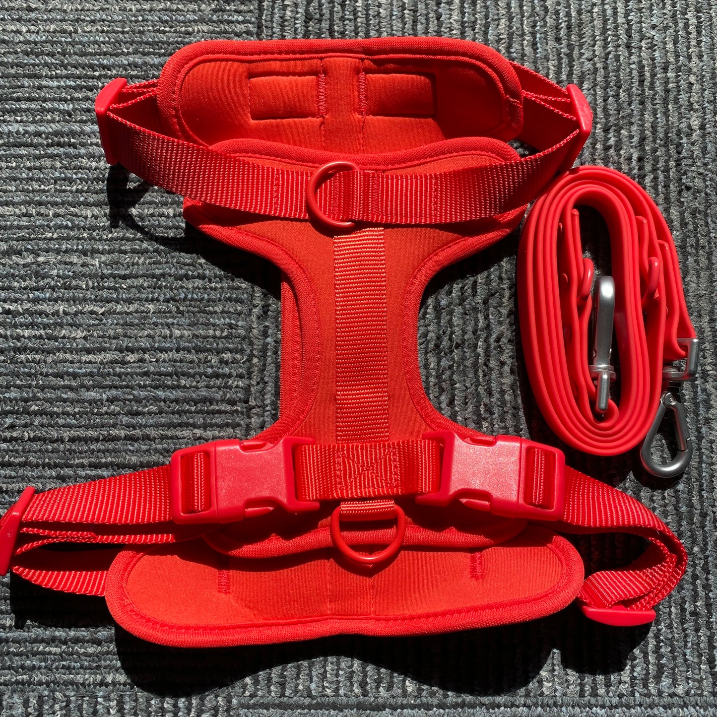 Dog Harness And Leash Set, Waterproof Easy To Clean Dog Leash Adjustable Dog Vest Harness With Dog Poop Bag Holder For Small, Me