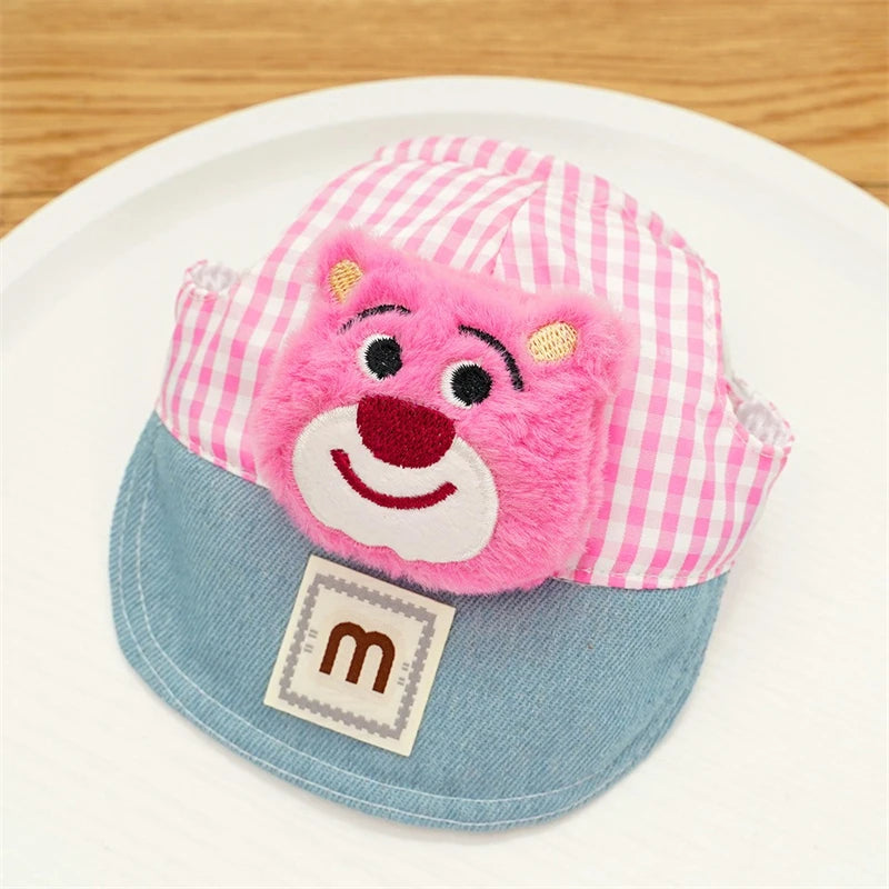 Cartoon 3pcs York Dogs Harness Leash Set All Season Unisex Cute Outdoor Pet Accessories Sunscreen Cap Small Puppy Vest Traction