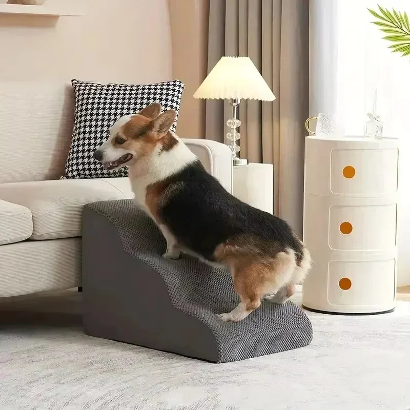 60 *33*30cm Pet Dog Ladder 3 Steps Stairs for Sofa Bed Cat Dog Stairs Ramp Washable Pet Supplies Puppy Ramp 5 Colors