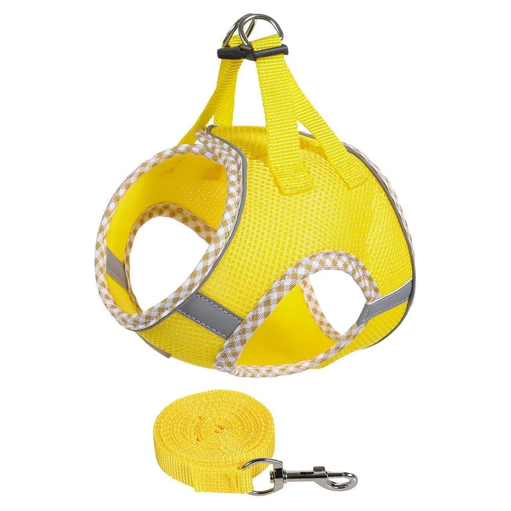 Durable Reflective Dog Harness Leash Adjustable Anti Escape Dog Vest No Pull Breathable Puppy Cat Harness for Small Medium Dogs