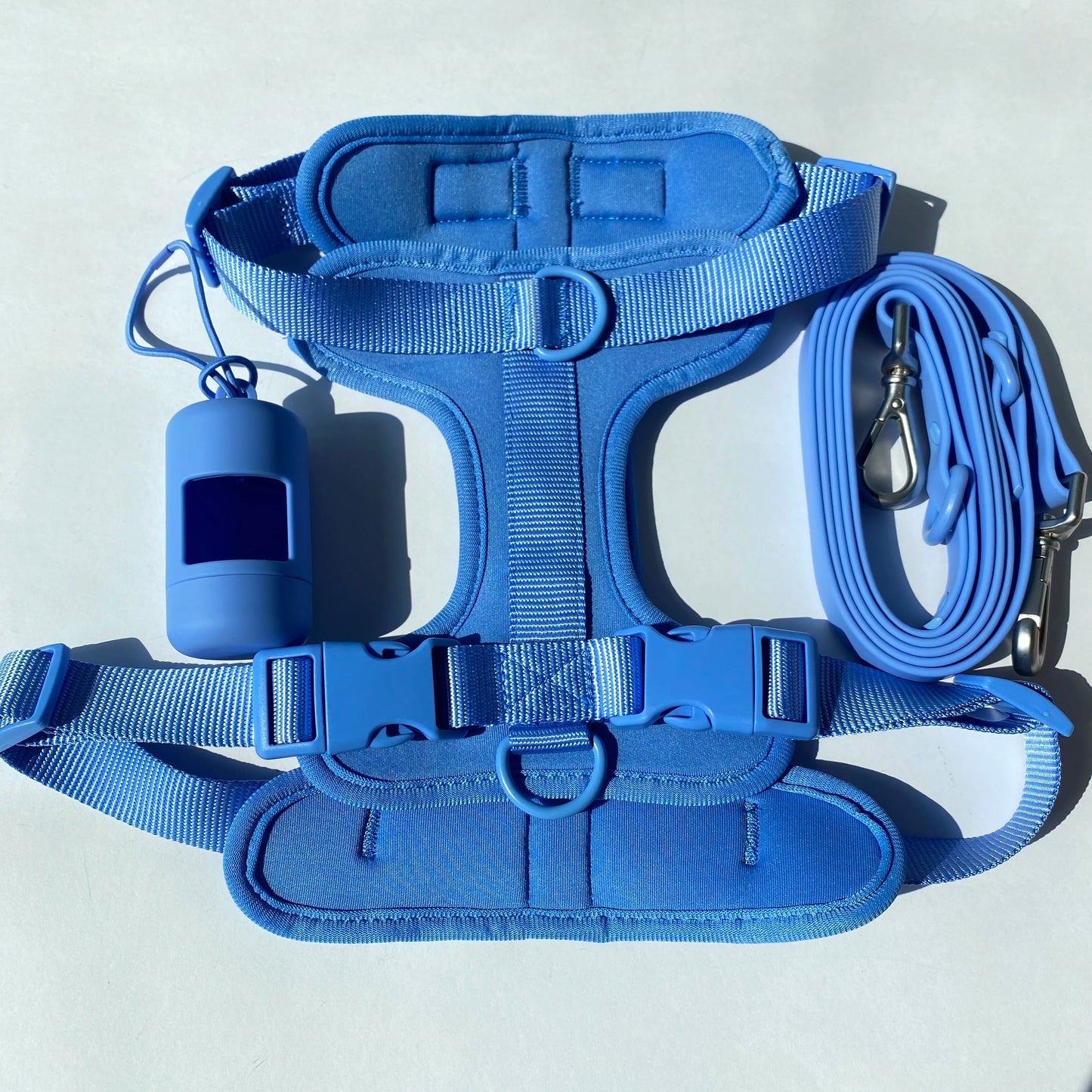 Dog Harness And Leash Set, Waterproof Easy To Clean Dog Leash Adjustable Dog Vest Harness With Dog Poop Bag Holder For Small, Me