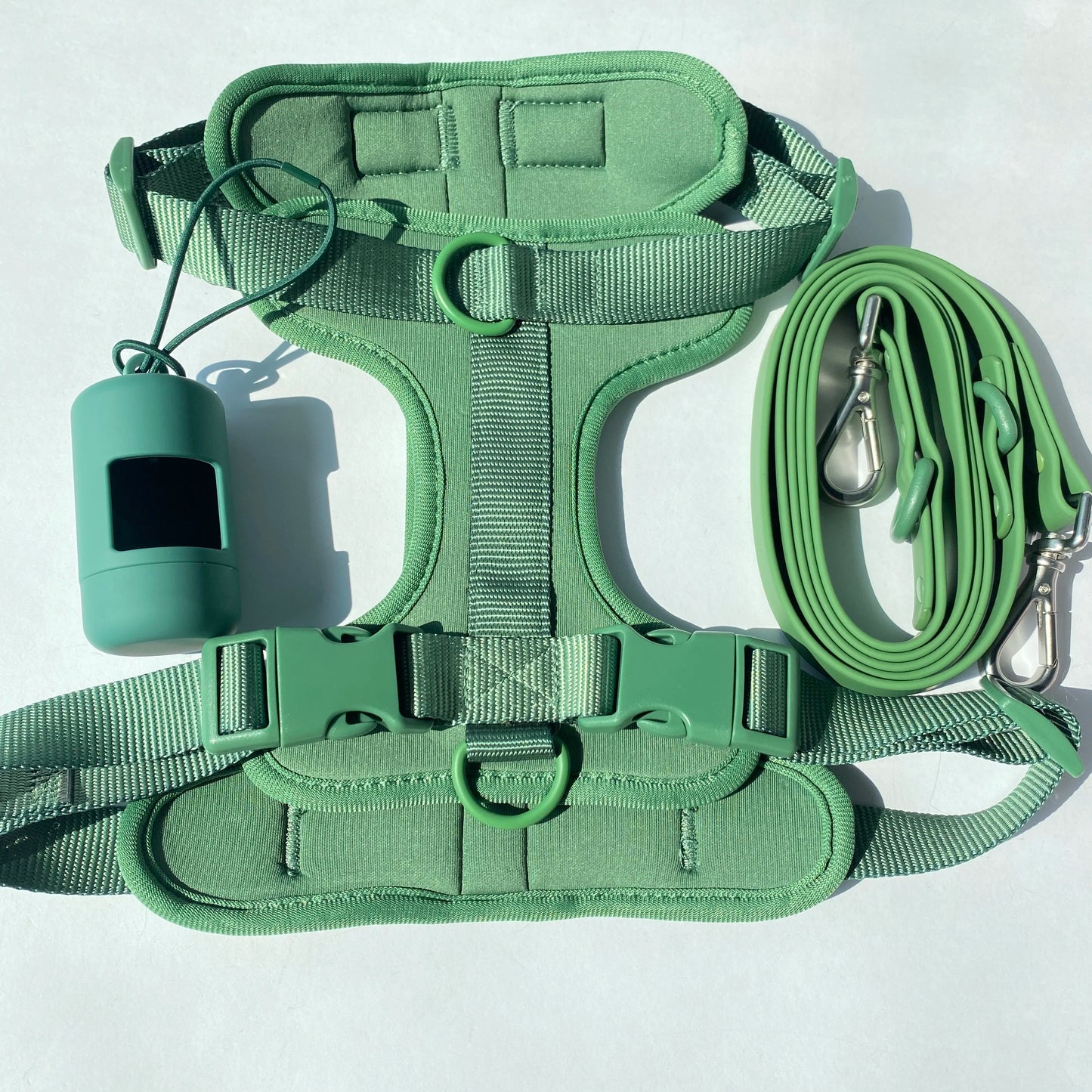 Dog Harness And Leash Set, Waterproof Easy To Clean Dog Leash Adjustable Dog Vest Harness With Dog Poop Bag Holder For Small, Me