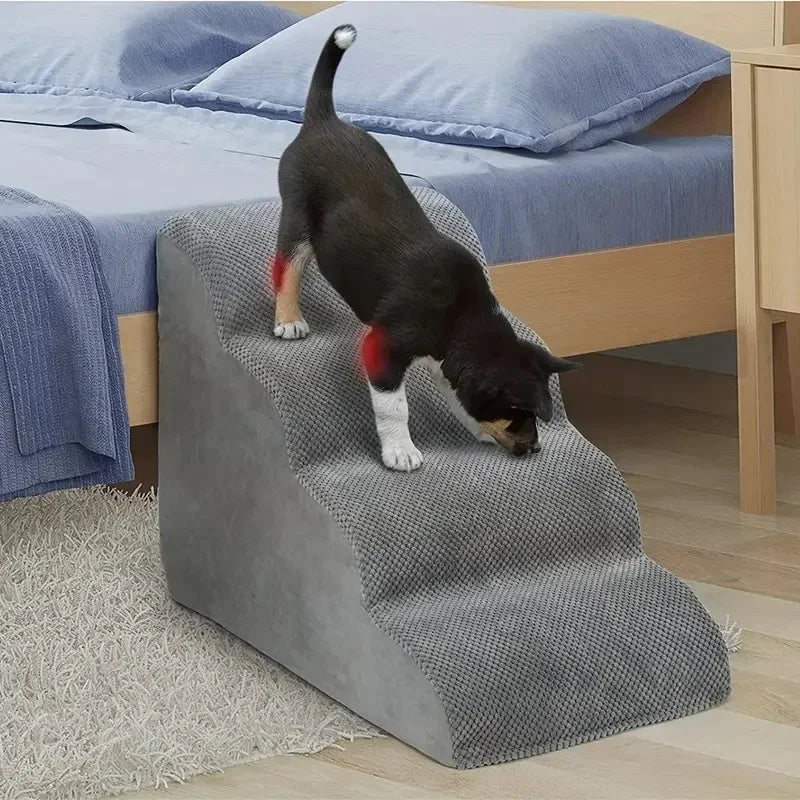 60 *33*30cm Pet Dog Ladder 3 Steps Stairs for Sofa Bed Cat Dog Stairs Ramp Washable Pet Supplies Puppy Ramp 5 Colors