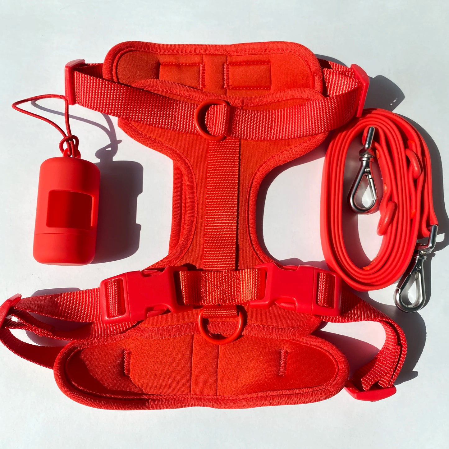 Dog Harness And Leash Set, Waterproof Easy To Clean Dog Leash Adjustable Dog Vest Harness With Dog Poop Bag Holder For Small, Me