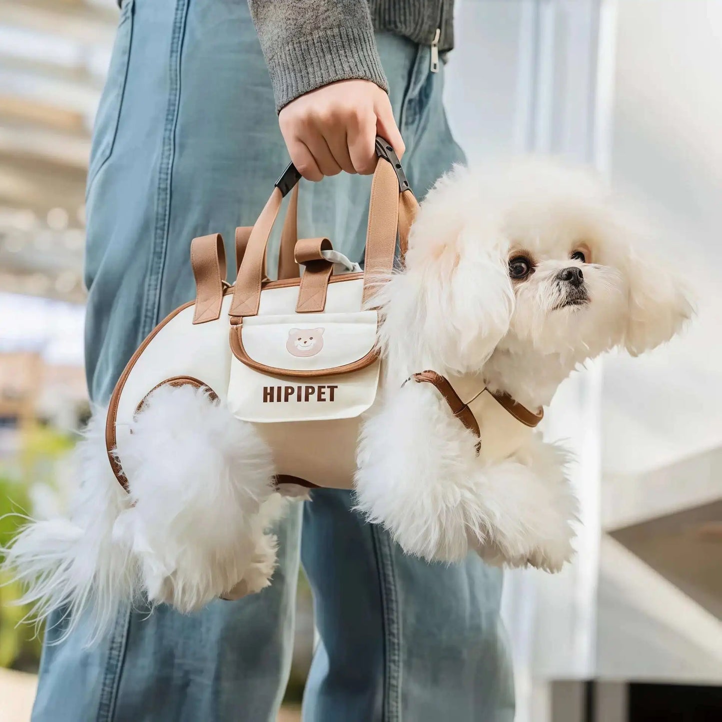 Dog Lift Harness Backpack for Small Dogs Sling Carrier with Handle Leash Pet Carrying Box Outdoor Walking Cats Carrying Supplies