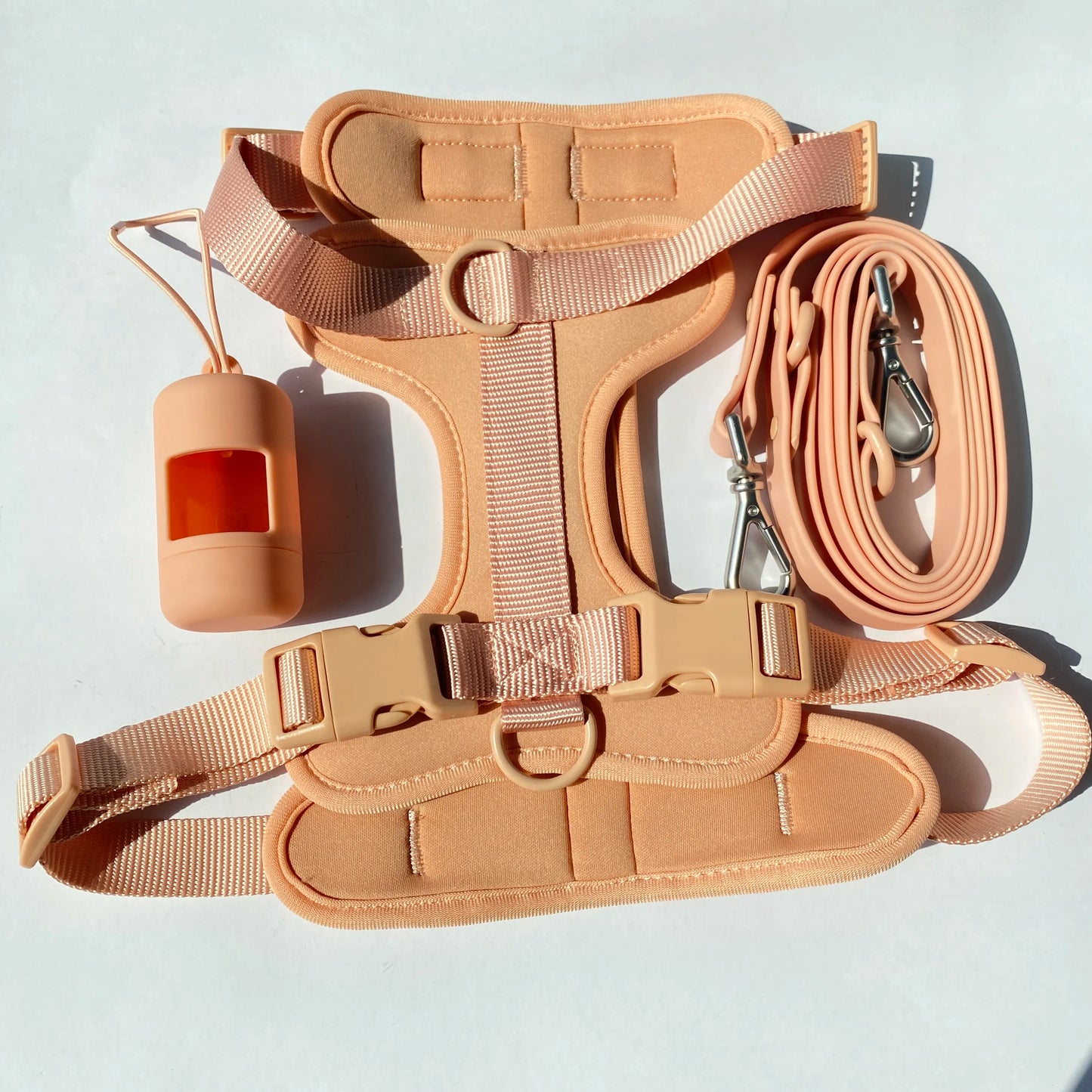 Dog Harness And Leash Set, Waterproof Easy To Clean Dog Leash Adjustable Dog Vest Harness With Dog Poop Bag Holder For Small, Me
