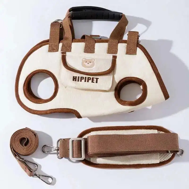 Dog Lift Harness Backpack for Small Dogs Sling Carrier with Handle Leash Pet Carrying Box Outdoor Walking Cats Carrying Supplies