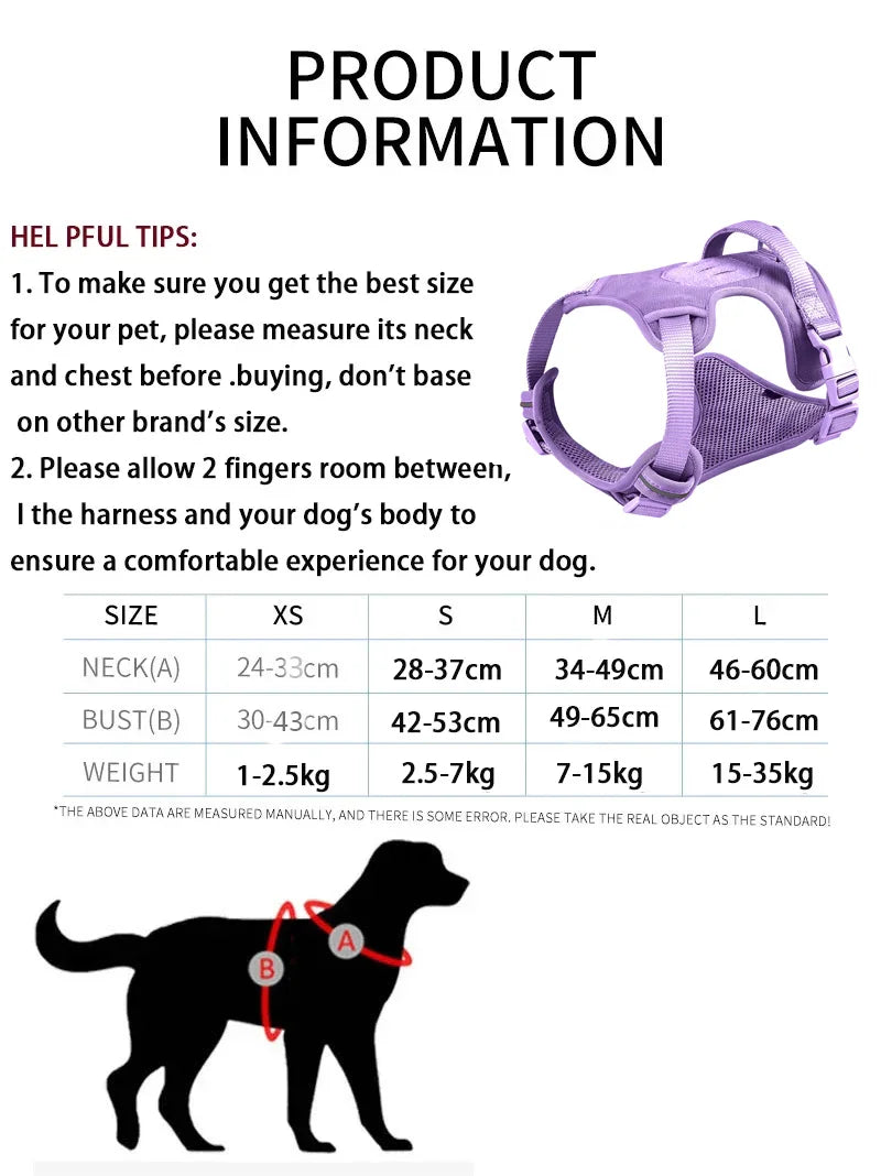 Dog Harness And Leash Set, Waterproof Easy To Clean Dog Leash Adjustable Dog Vest Harness With Dog Poop Bag Holder For Small, Me